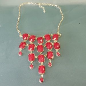 Red choker necklace